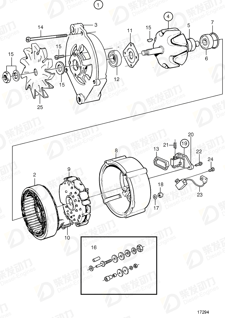 VOLVO Spring washer 1697034 Drawing